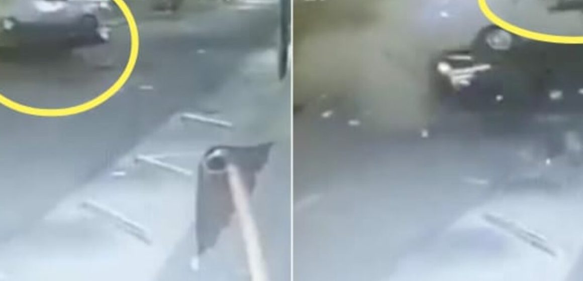 (VIDEO) Conductor vuelca camioneta y sale disparado en Michoacán
