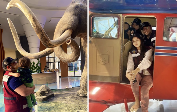 (FOTOS) “Cuando nuestro hijo crezca, sentirá orgullo de su abuelo”: Nuera de AMLO defiende AIFA