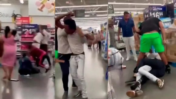(VIDEO) Hombre intenta violar a mujer en supermercado en Miami; clientes lo detienen