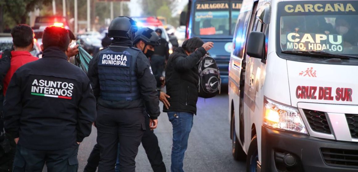 Realizan operativos contra el robo al transporte público