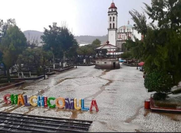 Registran seis municipios caída de granizo por Frente Frío: SEGOB