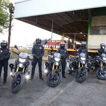 Ayuntamiento de Puebla entrega motopatrullas para vigilancia de la Central de Abasto