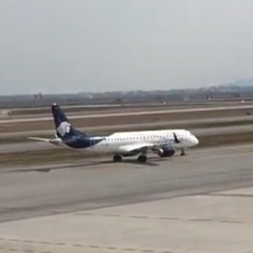 Llega al AIFA el avión de Aeroméxico que realizará vuelo inaugural a Tabasco