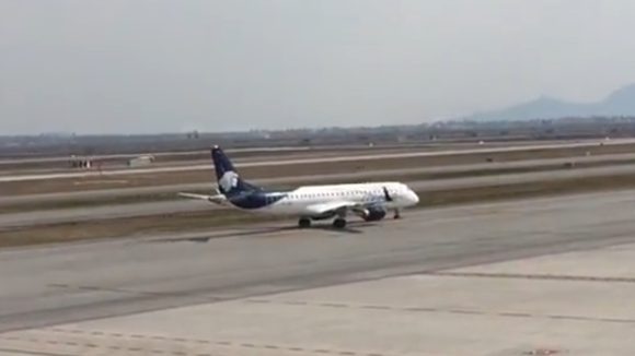 Llega al AIFA el avión de Aeroméxico que realizará vuelo inaugural a Tabasco