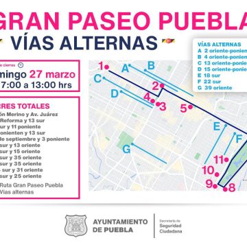 Este domingo regresa el Gran Paseo de Puebla; conoce la ruta