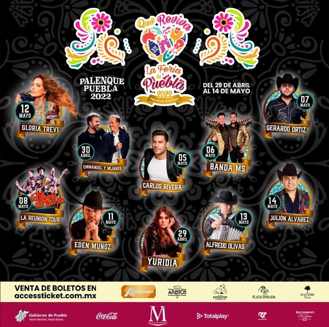 Presentan la cartelera de La Feria de Puebla 2022 Carlos Martin Huerta