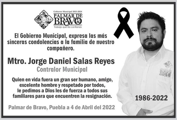 Identifican como Contralor de Palmar de Bravo al hombre que murió atropellado en San Manuel