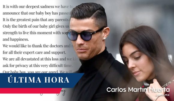 Muere uno de los mellizos  de Cristiano y Georgina