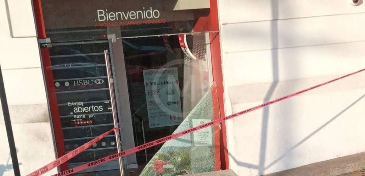 Intentan robar cajero del banco HSBC de La Villa de Atencingo