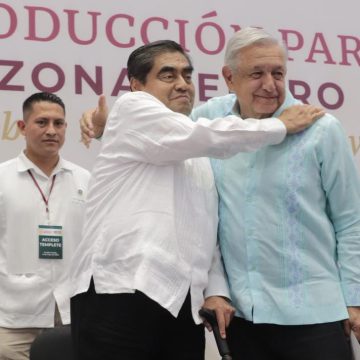 Puebla está bien gobernado por Miguel Barbosa: AMLO