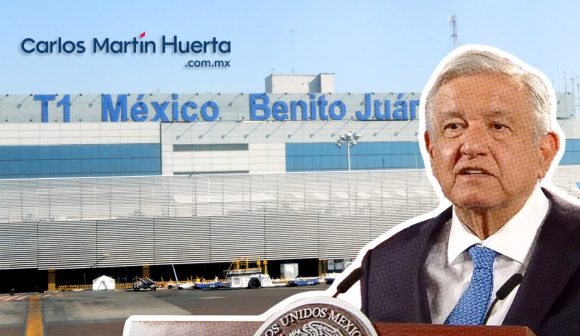 AMLO acusa boicot en su contra por saturación en el AICM