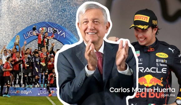 AMLO felicita a ‘Checo’ Pérez y al Atlas por sus triunfos
