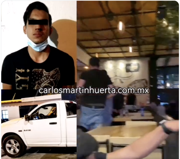 Detienen a Constancio N, quién atacó a balazos a una persona en un bar de Angelópolis