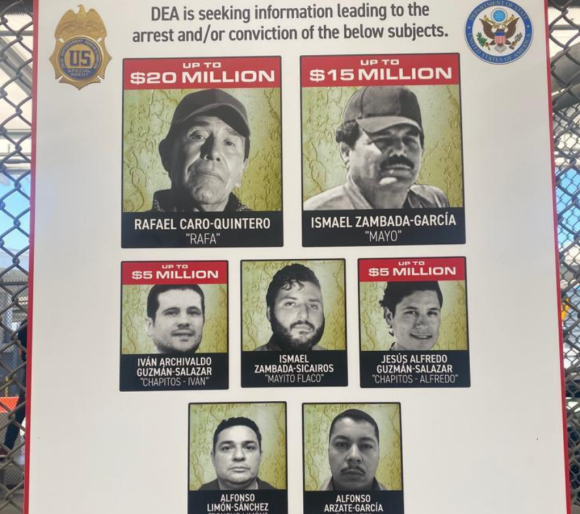 Ofrece DEA 45 mdd por capos del Cártel de Sinaloa