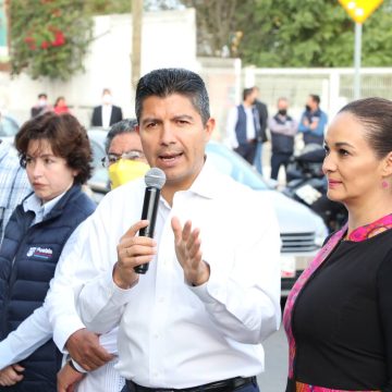 Eduardo Rivera encabezó operativo escuela segura en el centro escolar Gustavo Díaz Ordaz