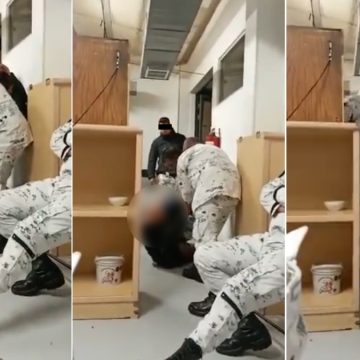 (VIDEO) Elementos de la Guardia Nacional golpean y someten a compañero