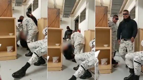 (VIDEO) Elementos de la Guardia Nacional golpean y someten a compañero