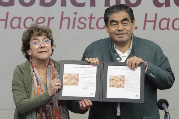 Preside MBH Cancelación de Estampilla Conmemorativa por Batalla del 5 de Mayo