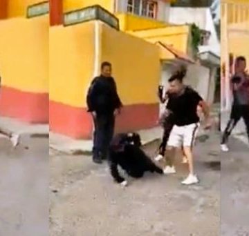 (VIDEO) Policía protagoniza pelea callejera