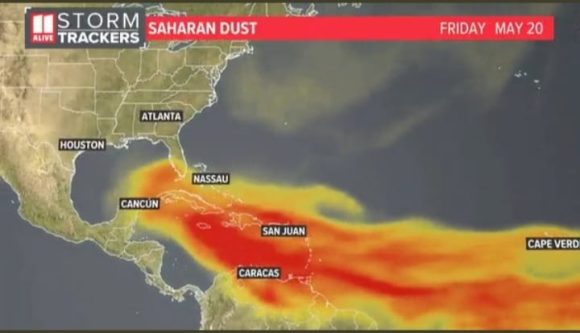 Nube de polvo del Sahara llega a México