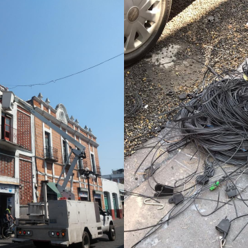 Ayuntamiento de Puebla e Iniciativa Privada mejoran imagen del Centro Histórico al ordenar cableado