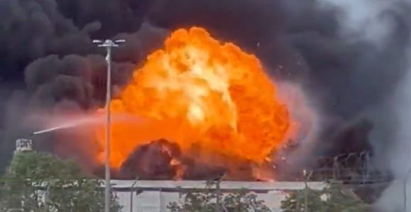Se incendia obra aledaña al aeropuerto de Ginebra; suspenden vuelos
