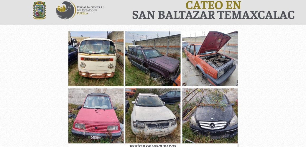 En San Martín, FGE cateó inmueble y aseguró seis vehículos