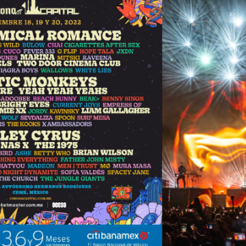 Lanzan cartel del Corona Capital 2022 con My Chemical Romance, Arctic Monkeys y Miley Cyrus