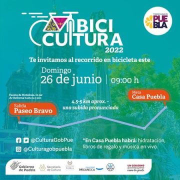 Organizan Cultura y Congreso del Estado rodada “Bici Cultura 2022”