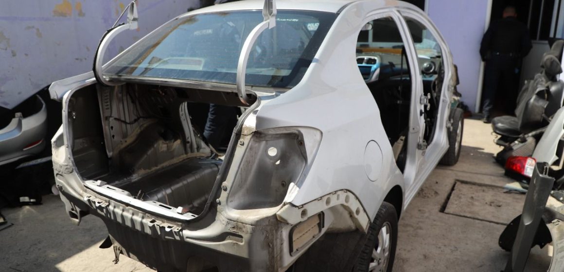 Policia municipal da un nuevo golpe al robo de vehículo y autopartes