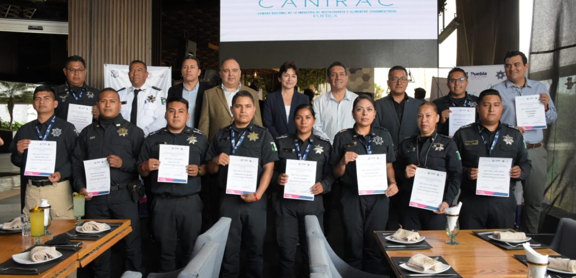 Reconoce CANIRAC trabajo de la Policía Municipal de Puebla