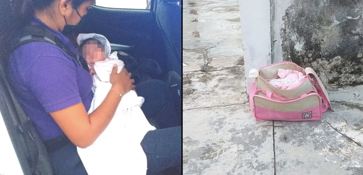 Abandonan a bebé de 2 meses dentro de una pañalera en Cancún