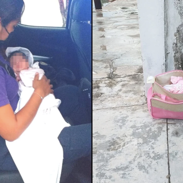 Abandonan a bebé de 2 meses dentro de una pañalera en Cancún
