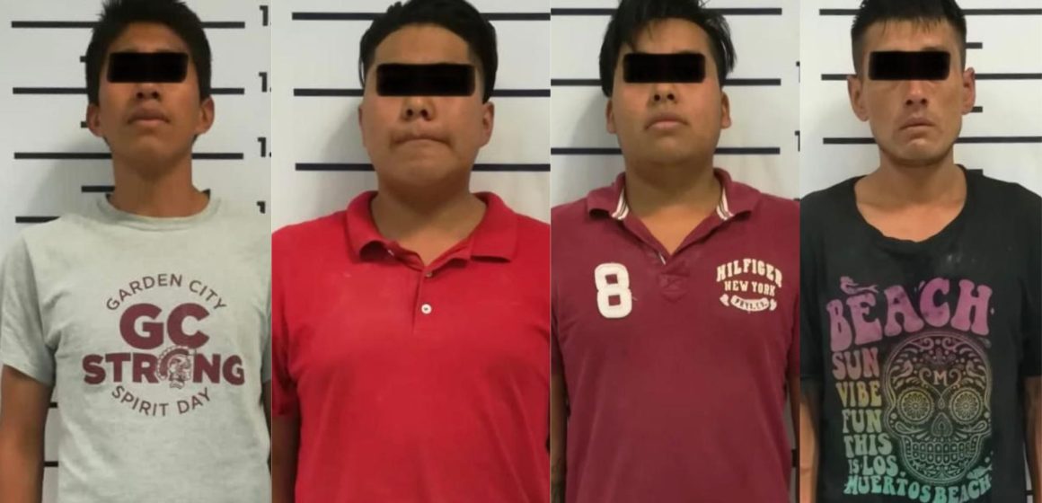 Detiene policía de San Andrés Cholula a cuatro presuntos responsables de robo
