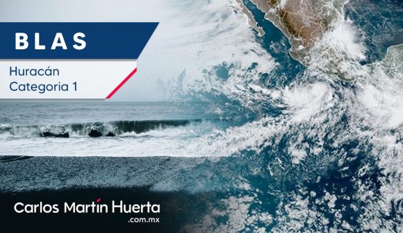 Blas se intensifica y se convierte en huracán categoría  1