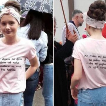 Estudiante de Bosnia dona el dinero para su vestido de graduación a niños con cáncer