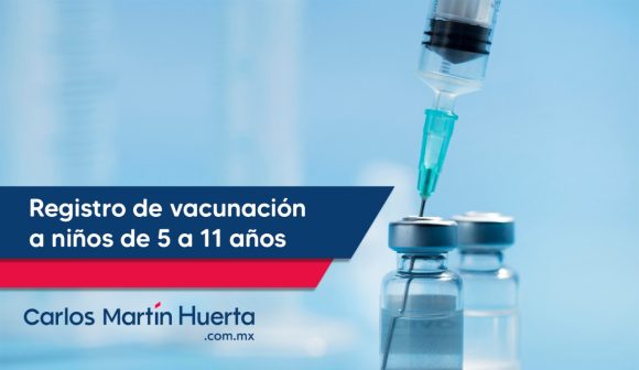 Abren registro de vacunación para niños de 5 a 11 años