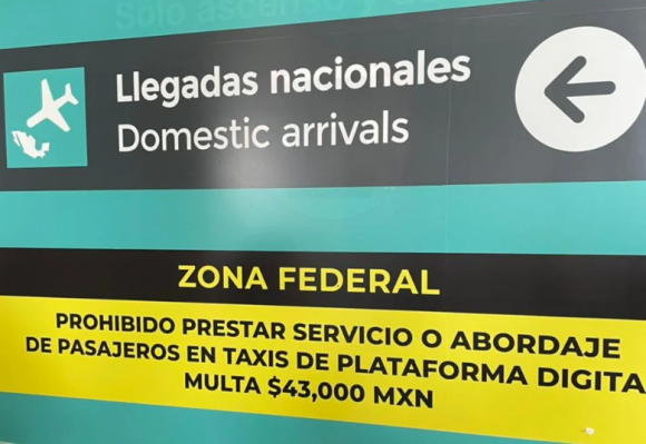 ¿Qué en el AICM prohíben taxis de plataformas digitales?