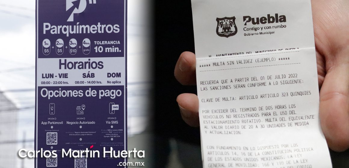Por mal uso de parquímetros han aplicado 3,641 multas en Puebla