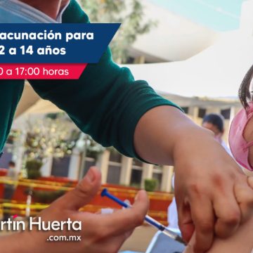 Inicia vacunación para menores de 12 a 14 años en siete municipios