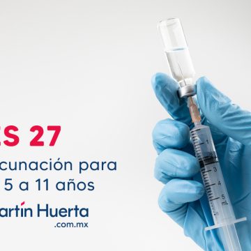 Lunes inicia vacunación contra Covid-19 para menores de 5 a 11 años