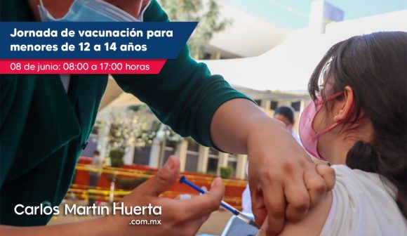 Inicia vacunación para menores de 12 a 14 años en siete municipios