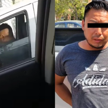 Captan a sujeto agrediendo a mujer dentro de auto en Nuevo León; ya fue detenido