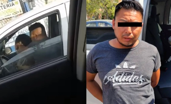 Captan a sujeto agrediendo a mujer dentro de auto en Nuevo León; ya fue detenido