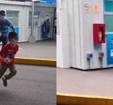 Niño huye de su papá para no ser vacunado contra COVID-19