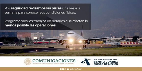 Anuncia AICM cierre de pista por 5 días