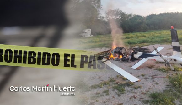Enfrentamiento deja muertos e incendio de helicóptero en San Luis Potosí