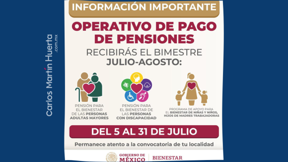 Bienestar inició operativo de pago de pensiones y programas