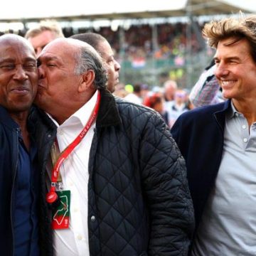 Tom Cruise, papá de Checo Pérez y de Lewis Hamilton festejan triunfo en F1