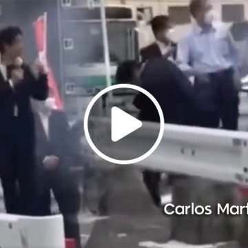 (VIDEO) Captan el momento del ataque a Shinzo Abe